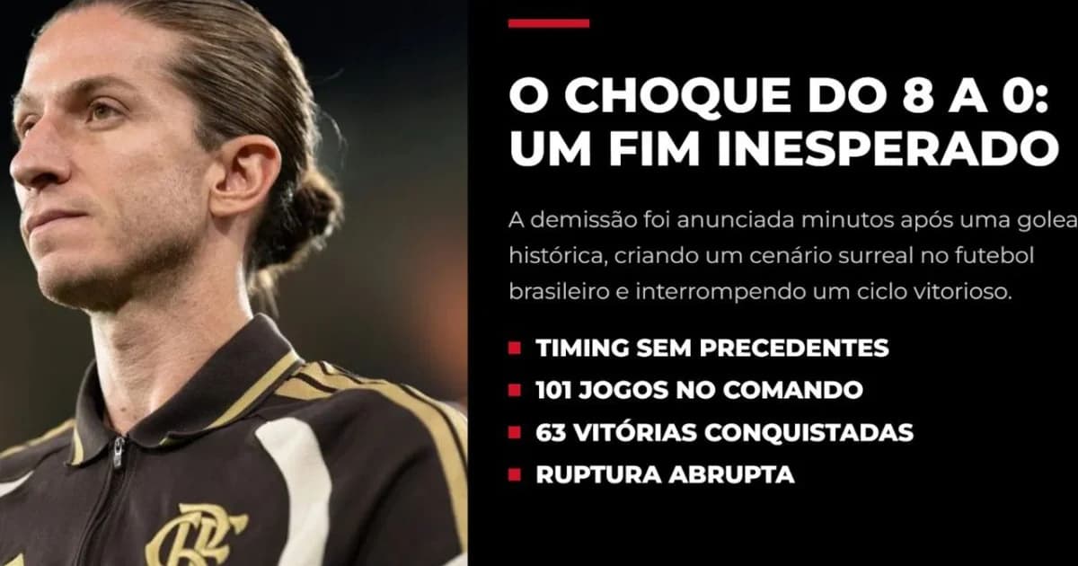 Ilustração editorial no Maracanã após 8x0: banco vazio com casaco do técnico, silhueta saindo, jornalistas e torcida em choque