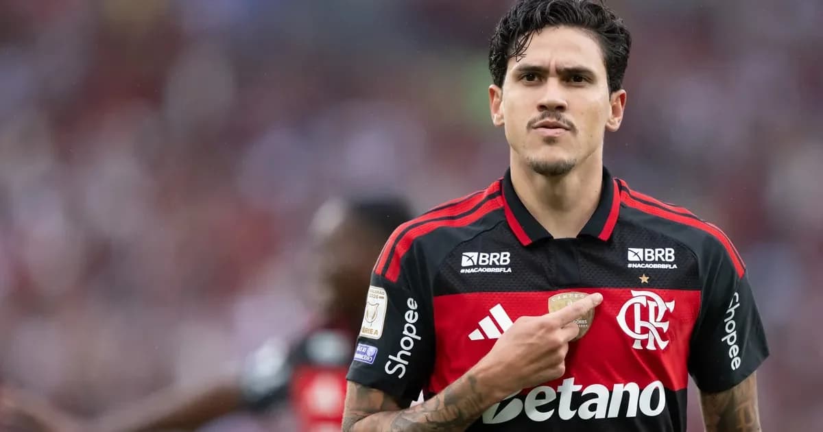 Ilustração do empate do Flamengo na Arena da Baixada: goleiro falha, atacante comemora e torcida vibra.