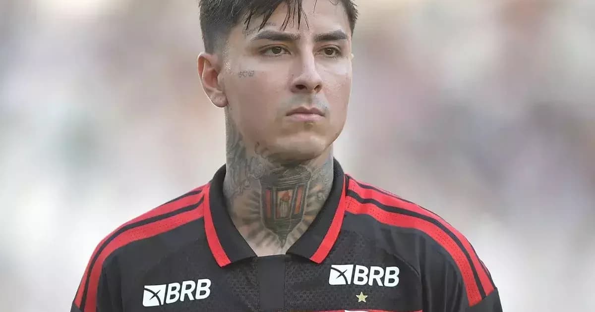 Ilustração editorial: volante anônimo negocia renovação de contrato com o Flamengo até 2028 em estádio, clima tenso e esperançoso