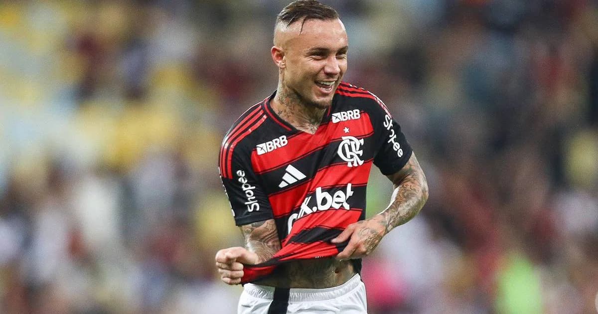 Ilustração editorial: negociação de transferência interrompida, atacante no gramado com contrato carimbado 'cancelado', torcida em tensão no estádio.
