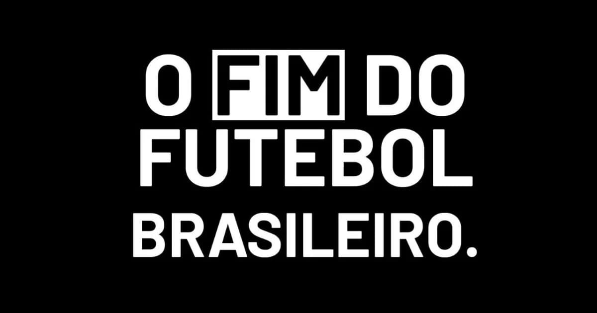 Ilustração editorial: estádio ao entardecer, torcida do Flamengo com manifesto contra apostas; bola se desfaz em ícones de apostas.