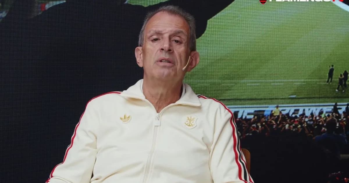 Estádio em vermelho e preto, bilhetes de aposta rasgados e contratos espalhados, simbolizando impacto financeiro no Flamengo 2027