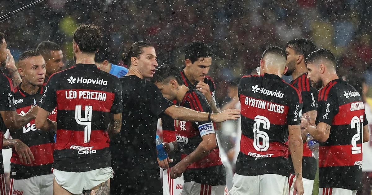 Ilustração editorial do Maracanã à noite: torcida em vermelho e grená, cena dramática da derrota do Flamengo na Recopa contra Lanús