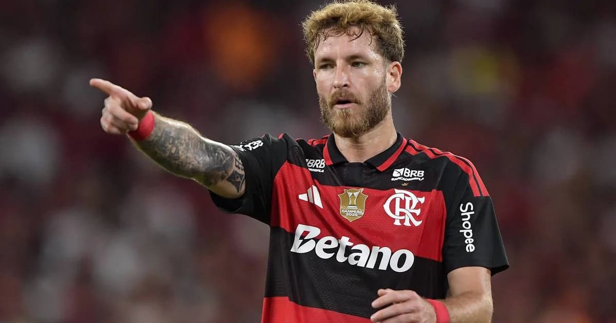 Ilustração editorial do Maracanã antes do clássico: torcida do Flamengo, camisa vazia no banco e jogador aquecendo