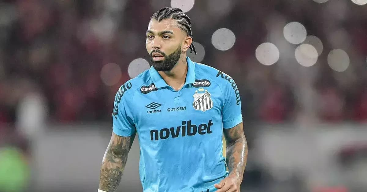 Gabigol avaliado para retorno ao Flamengo: ilustração de atacante em estádio, contrato na mão e torcida rubro-negra.