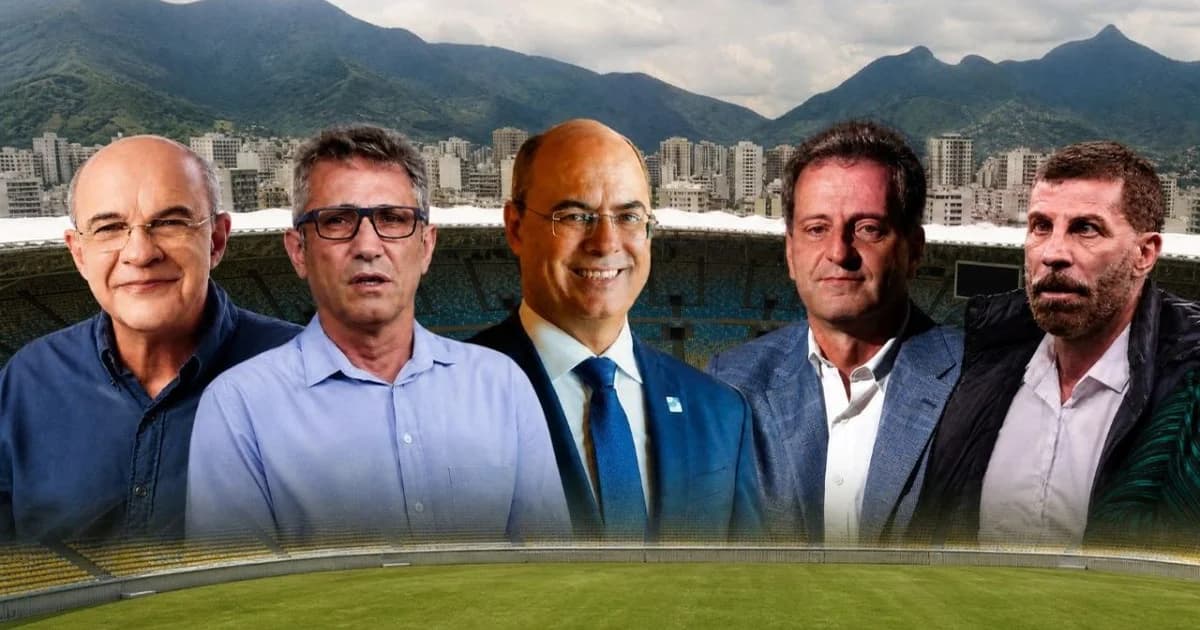 Ilustração do Maracanã ao anoitecer: torcida e equipe em ação, cores rubro-negras, estádio iluminado e atmosfera de protagonismo.