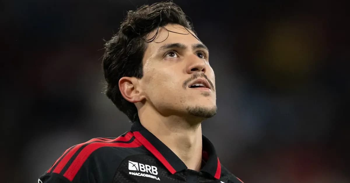 Atacante anônimo comemorando gol decisivo em estádio, torcida rubro-negra, iluminação natural, clima de vitória e Libertadores