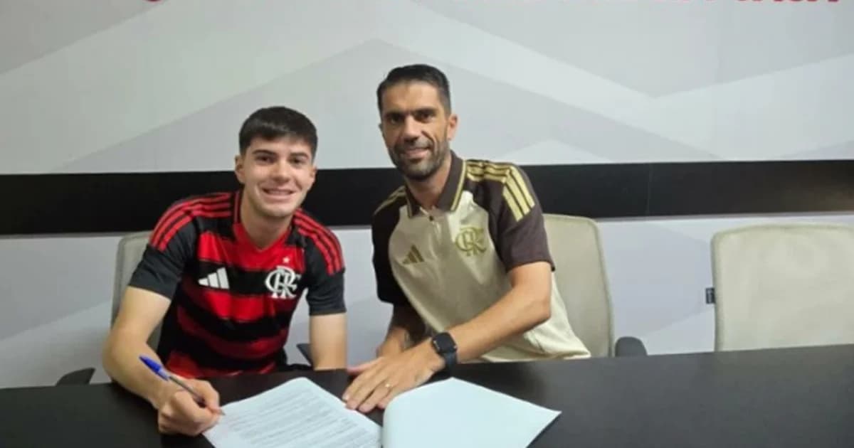 Ilustração editorial: jovem atacante mexicano entrando em estádio cheio, cores vermelho e preto, contrato de empréstimo simbólico.