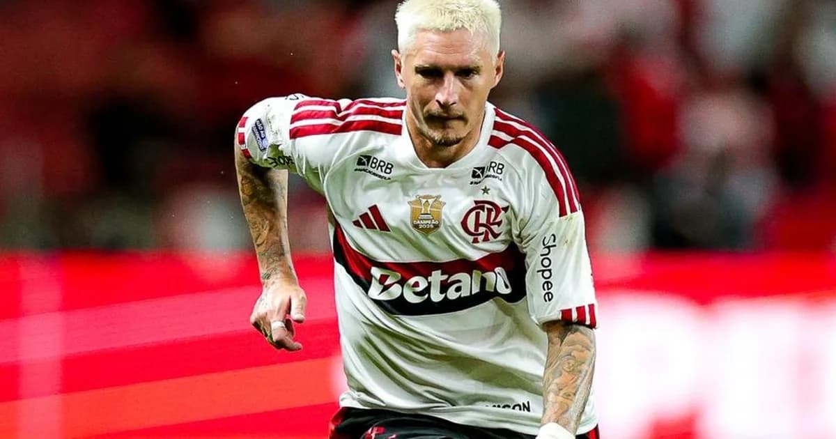Ilustração editorial: time do Flamengo em treinamento tático em estádio vazio, clima de ajustes e 15 dias de trabalho.