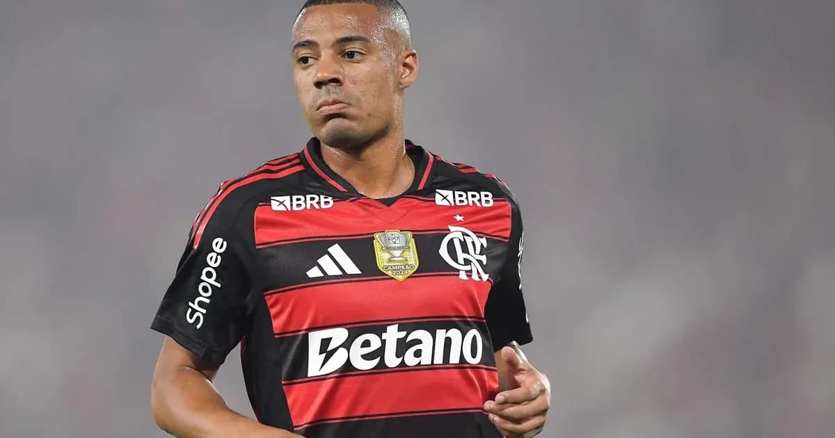 Ilustração editorial de jogador em ação no estádio, documento de empréstimo e aperto de mãos simbolizando negociação de transferência.