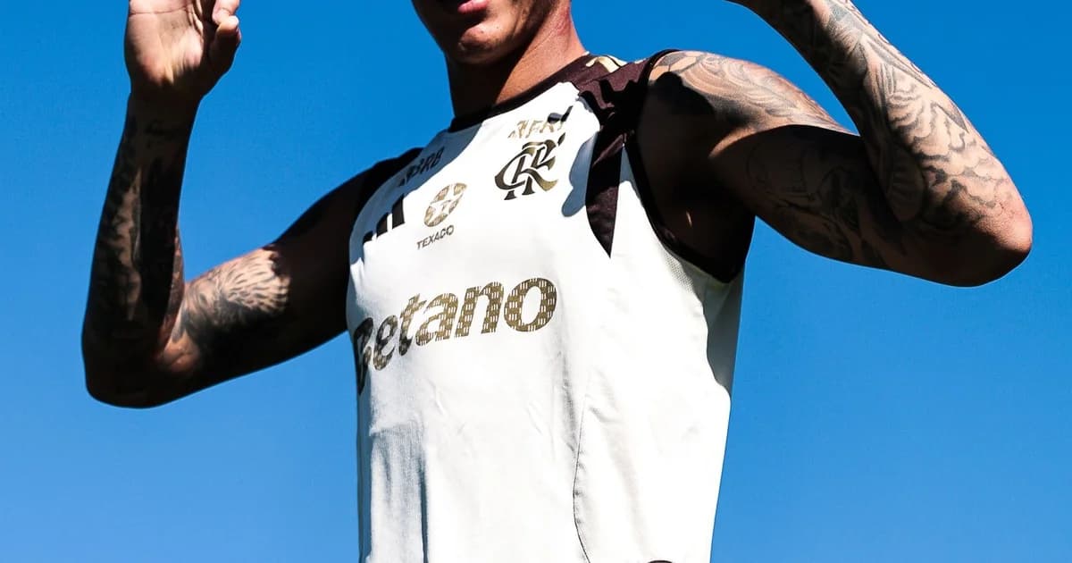Carrascal ganha chance titular: ilustração de jogador do Flamengo em vermelho e preto no estádio, torcida e atmosfera de expectativa.