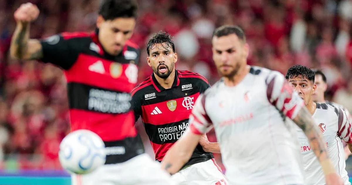 Ilustração editorial: Flamengo eliminado na Libertadores em disputa de pênaltis, goleiro em destaque e torcida emocionada em La Plata