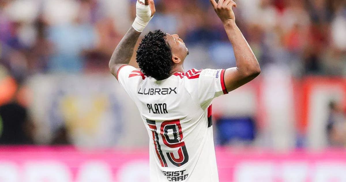 Ilustração editorial: Flamengo comemora gol em vitória por 3 a 0 no Campeonato Brasileiro, estádio lotado