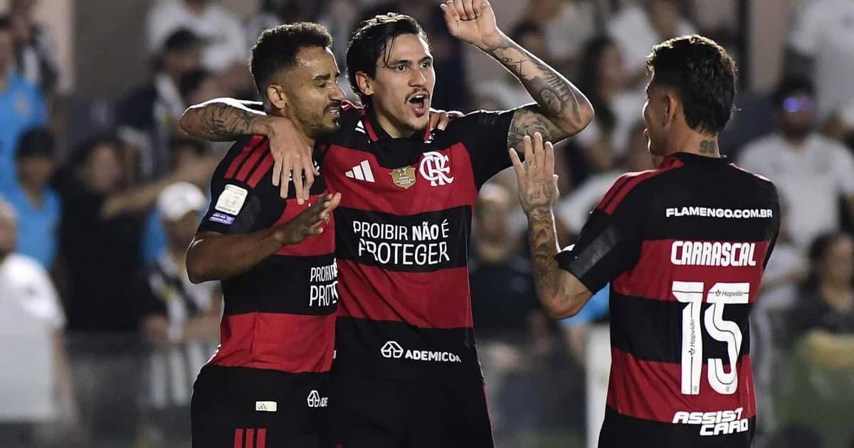 Ilustração editorial do Maracanã ao entardecer: clássico Flamengo x Fluminense, torcida lotada e disputa tensa pela liderança do Brasileirão.