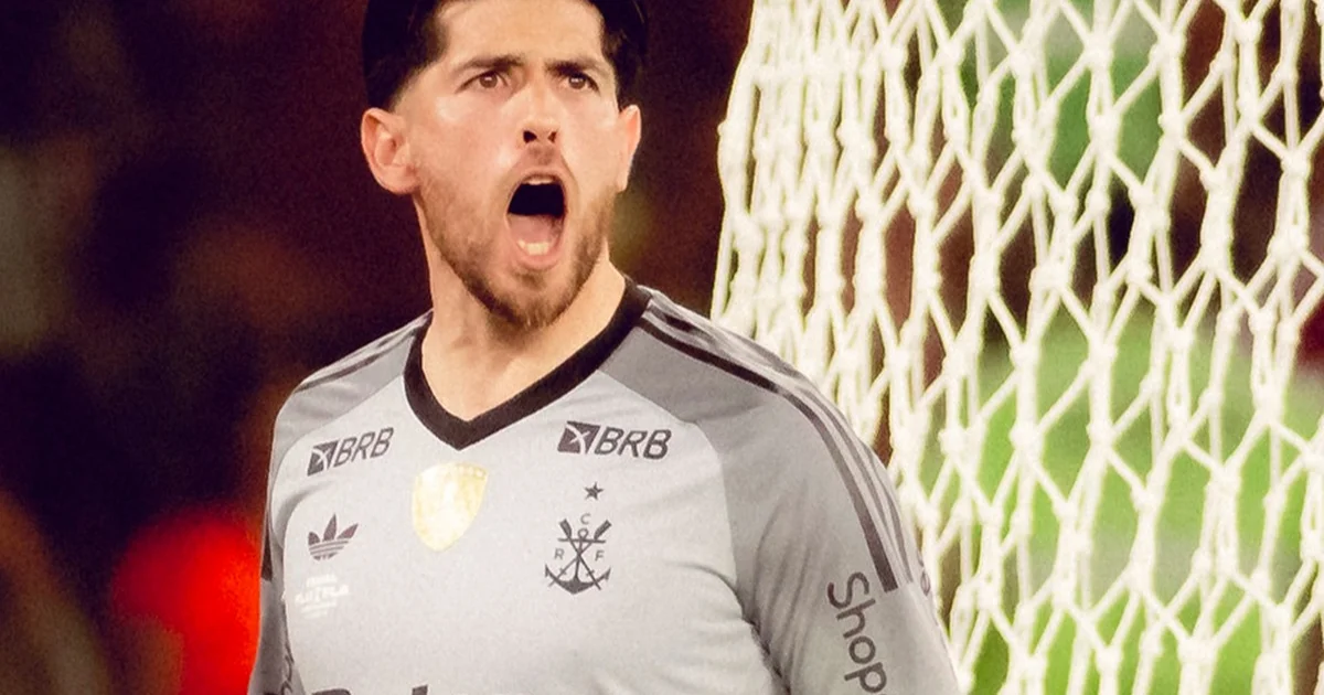 Ilustração editorial da defesa do Flamengo formando muralha no Engenhão para o clássico; jogadores sem rostos, clima tenso e torcida ao fundo.