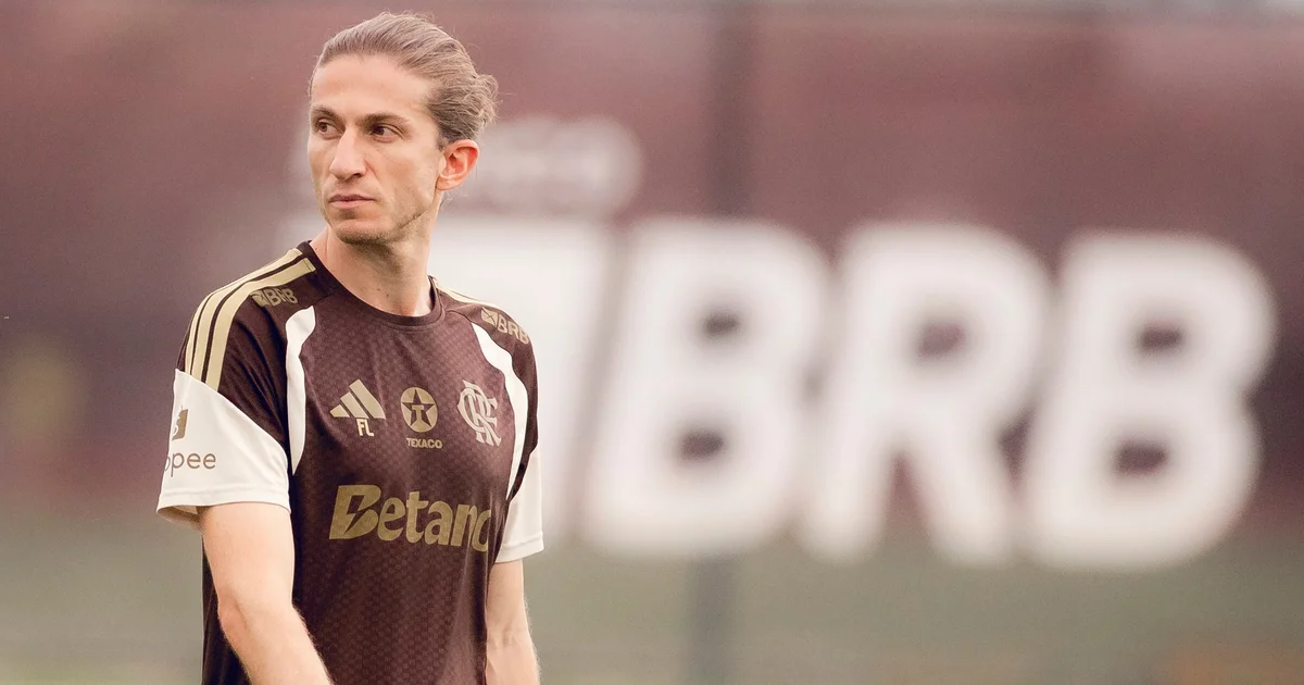 Ilustração editorial: treinador e presidente do Flamengo em diálogo tático à beira do campo antes da decisão da Recopa.