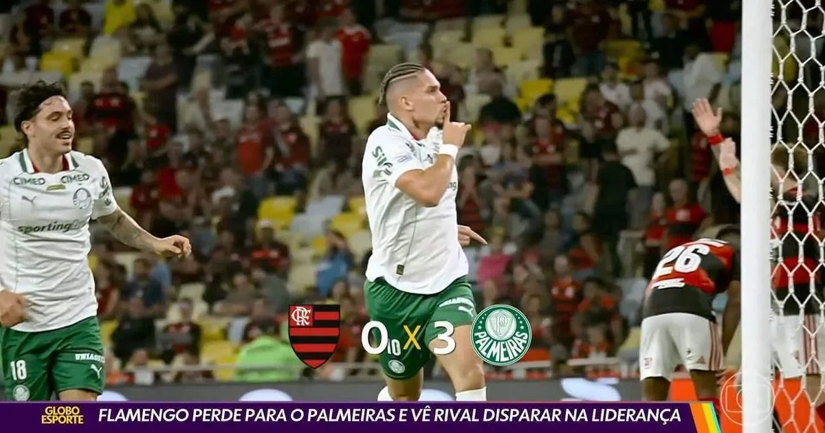 Ilustração do Maracanã lotado (71.205), cores rubro-negras, placar 0-3, atmosfera de bilheteria recorde e ingressos esgotados.