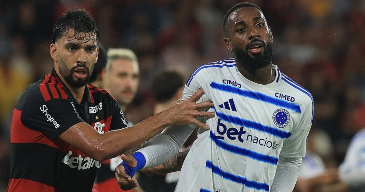 Ilustração editorial: Maracanã lotado à noite, Flamengo vence Cruzeiro 2 a 0, atmosfera elétrica no reencontro com Gerson