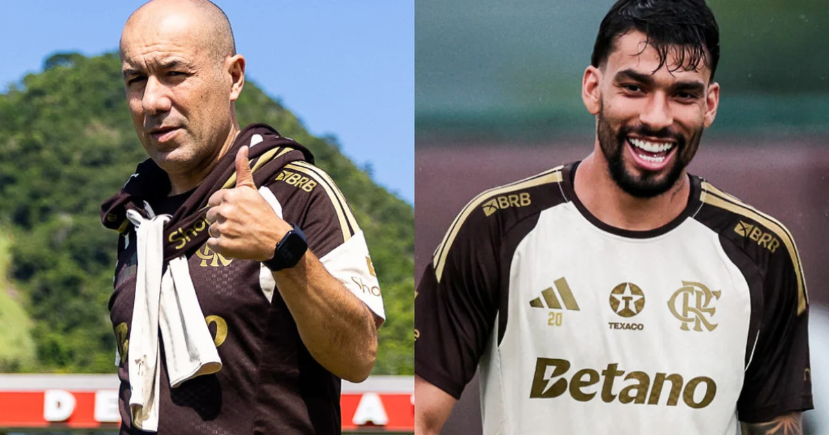 Ilustração editorial: Paquetá centralizado pelo Flamengo, camisa 20 recebendo a bola no meio-campo sob luzes do estádio